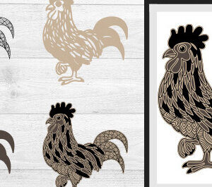 Intra απο ξύλο plywood 3mm-4mm πάχος Κοτόπουλο Δίασταση 30x20 cm INTRAFABR-30272515