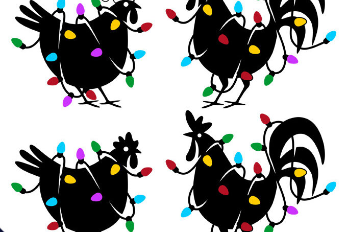 Intra απο ξύλο plywood 3mm-4mm πάχος Σχέδια κοπής Χριστουγεννιάτικων Βολβών Κοτόπουλου Δίασταση 30x20 cm INTRAFABR-86408570