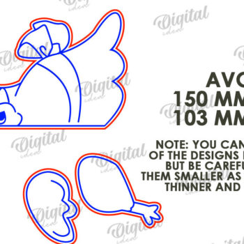 Intra απο ξύλο plywood 3mm-4mm πάχος Αστεία διακόσμηση κοτόπουλου με λέιζερ Δίασταση 30x20 cm INTRAFABR-117112347 - Image 2