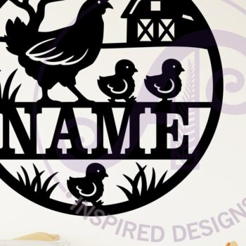 Intra απο ξύλο plywood 3mm-4mm πάχος Κοτόπουλα στο αγρόκτημα Ονομασία κοπής με λέιζερ Δίασταση 10x10 cm INTRAFABR-124607733 - Image 2