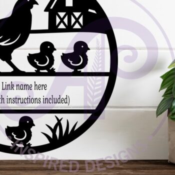 Intra απο ξύλο plywood 3mm-4mm πάχος Κοτόπουλα στο αγρόκτημα Ονομασία κοπής με λέιζερ Δίασταση 10x10 cm INTRAFABR-124607733 - Image 3