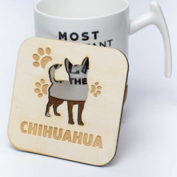 Intra απο ξύλο plywood 3mm-4mm πάχος Σουβέρ Chihuahua Δίασταση 15x15 cm INTRAFABR-67776301 - Image 1