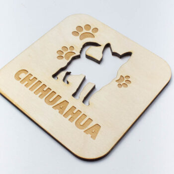 Intra απο ξύλο plywood 3mm-4mm πάχος Σουβέρ Chihuahua Δίασταση 15x15 cm INTRAFABR-67776301 - Image 3