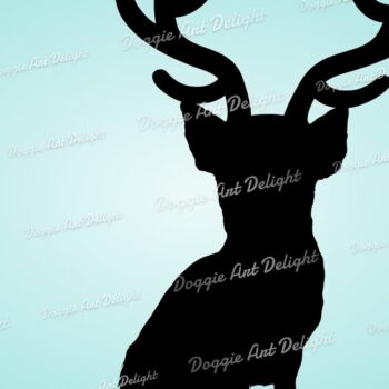 Intra απο ξύλο plywood 3mm-4mm πάχος Chihuahua Τάρανδος Christmas Dog Δίασταση 15x15 cm INTRAFABR-82728730 - Image 1