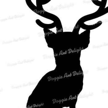 Intra απο ξύλο plywood 3mm-4mm πάχος Chihuahua Τάρανδος Christmas Dog Δίασταση 15x15 cm INTRAFABR-82728730 - Image 2