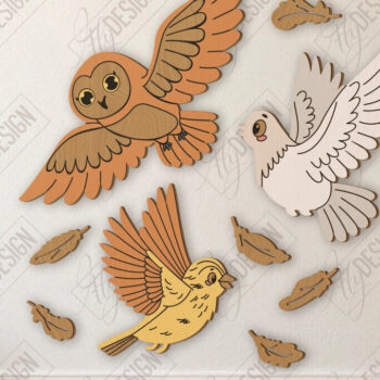 Intra απο ξύλο plywood 3mm-4mm πάχος Παιδικό δωμάτιο Διακόσμηση τοίχου με λέιζερ | CNC Δίασταση 15x15 cm INTRAFABR-123134978 - Image 1