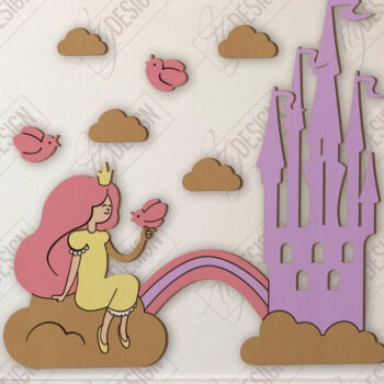 Intra απο ξύλο plywood 3mm-4mm πάχος Παιδικό δωμάτιο Διακόσμηση τοίχου με λέιζερ | CNC Δίασταση 15x15 cm INTRAFABR-123044142 - Image 1