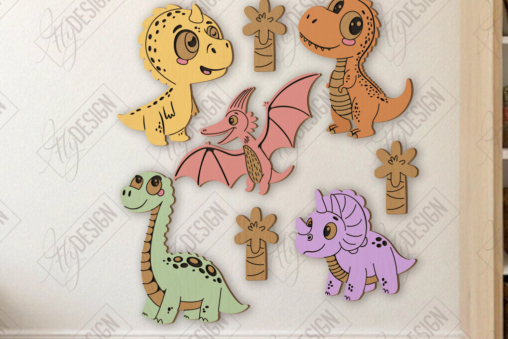 Intra απο ξύλο plywood 3mm-4mm πάχος Παιδικό δωμάτιο Διακόσμηση τοίχου με λέιζερ | CNC Δίασταση 15x15 cm INTRAFABR-123134976