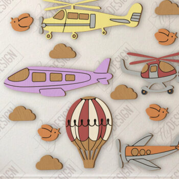 Intra απο ξύλο plywood 3mm-4mm πάχος κοπής με λέιζερ Παιδικό Δωμάτιο Διακόσμηση τοίχου Δίασταση 15x15 cm INTRAFABR-123135041 - Image 5