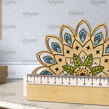 Intra απο ξύλο plywood 3mm-4mm πάχος Σχέδιο κοπής με λέιζερ Παιδικός Σχολικός Χάρακας Δίασταση 30x20 cm INTRAFABR-107623633 - Image 1