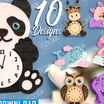 Intra απο ξύλο plywood 3mm-4mm πάχος Παιδικό ρολόι με Δίασταση 30x20 cm INTRAFABR-114806424 - Image 1