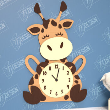 Intra απο ξύλο plywood 3mm-4mm πάχος Παιδικό ρολόι με Δίασταση 30x20 cm INTRAFABR-114806424 - Image 5