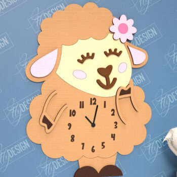 Intra απο ξύλο plywood 3mm-4mm πάχος Παιδικό ρολόι με Δίασταση 30x20 cm INTRAFABR-114806424 - Image 7