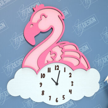 Intra απο ξύλο plywood 3mm-4mm πάχος Παιδικό ρολόι με Δίασταση 30x20 cm INTRAFABR-114806424 - Image 9