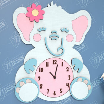 Intra απο ξύλο plywood 3mm-4mm πάχος Παιδικό ρολόι με Δίασταση 30x20 cm INTRAFABR-114806424 - Image 10