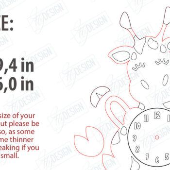 Intra απο ξύλο plywood 3mm-4mm πάχος Παιδικό ρολόι . 3D παιδικό ρολόι Δίασταση 30x20 cm INTRAFABR-114806543 - Image 2