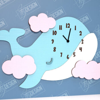 Intra απο ξύλο plywood 3mm-4mm πάχος Παιδικό ρολόι . 3D παιδικό ρολόι Δίασταση 30x20 cm INTRAFABR-114806577 - Image 1