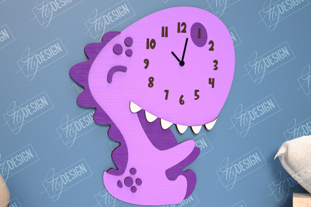 Intra απο ξύλο plywood 3mm-4mm πάχος Παιδικό ρολόι . 3D παιδικό ρολόι Δίασταση 30x20 cm INTRAFABR-114806661