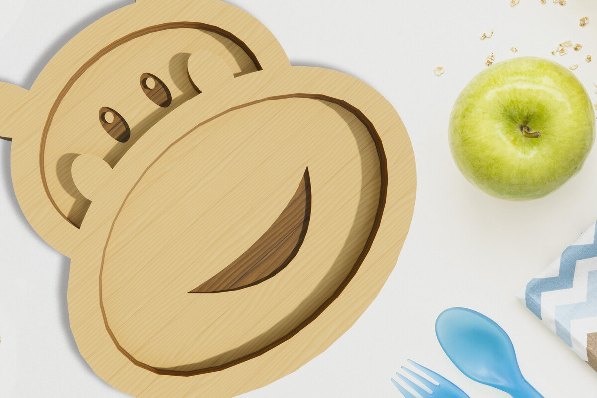 Intra απο ξύλο plywood 3mm-4mm πάχος Παιδική πλάκα κοπής με λέιζερ Δίασταση 30x20 cm INTRAFABR-79049388