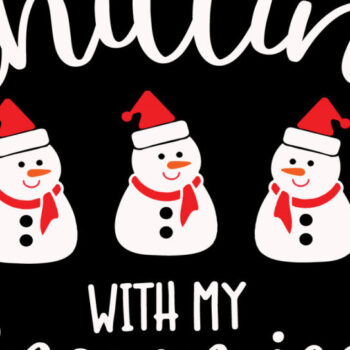 Intra απο ξύλο plywood 3mm-4mm πάχος Chillin' with My Snowmies Δίασταση 15x15 cm INTRAFABR-20759112 - Image 1