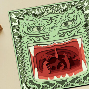 Intra απο ξύλο plywood 3mm-4mm πάχος Κινεζικός Δράκος Κινεζική Πρωτοχρονιά Δίασταση 15x15 cm INTRAFABR-58764295 - Image 2