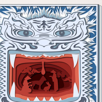 Intra απο ξύλο plywood 3mm-4mm πάχος Κινεζικός Δράκος Κινεζική Πρωτοχρονιά Δίασταση 15x15 cm INTRAFABR-58764295 - Image 3