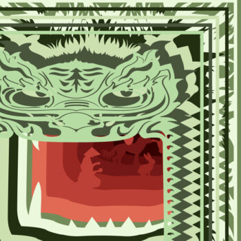 Intra απο ξύλο plywood 3mm-4mm πάχος Κινεζικός Δράκος Κινεζική Πρωτοχρονιά Δίασταση 15x15 cm INTRAFABR-58764295 - Image 9