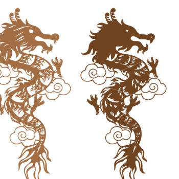 Intra απο ξύλο plywood 3mm-4mm πάχος κοπής με λέιζερ πολλαπλών στρώσεων Chinese Dragon Δίασταση 15x15 cm INTRAFABR-13126381 - Image 5