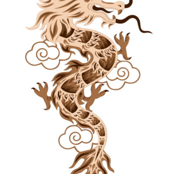 Intra απο ξύλο plywood 3mm-4mm πάχος κοπής με λέιζερ πολλαπλών στρώσεων Chinese Dragon Δίασταση 15x15 cm INTRAFABR-13126381 - Image 6