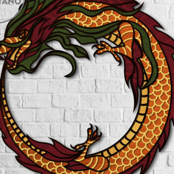 Intra απο ξύλο plywood 3mm-4mm πάχος πολλαπλών επιπέδων κινέζικου δράκου Πρωτοχρονιάς Δίασταση 4x4 cm INTRAFABR-80242468 - Image 7