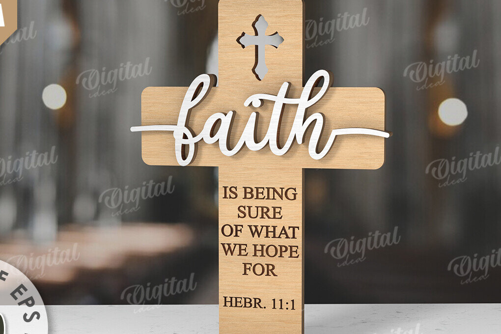 Intra απο ξύλο plywood 3mm-4mm πάχος Δέσμη κοπής με λέιζερ Christian Crosses Δίασταση 30x20 cm INTRAFABR-118767291 - Image 8