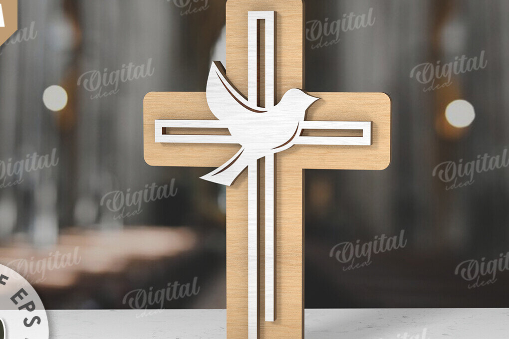 Intra απο ξύλο plywood 3mm-4mm πάχος Δέσμη κοπής με λέιζερ Christian Crosses Δίασταση 30x20 cm INTRAFABR-118767291 - Image 12