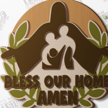 Intra απο ξύλο plywood 3mm-4mm πάχος Δέσμη κοπής με λέιζερ Christian Round Signs Δίασταση 30x20 cm INTRAFABR-120961874 - Image 4