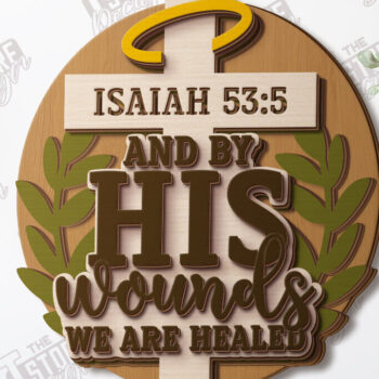 Intra απο ξύλο plywood 3mm-4mm πάχος Δέσμη κοπής με λέιζερ Christian Round Signs Δίασταση 30x20 cm INTRAFABR-120961874 - Image 6