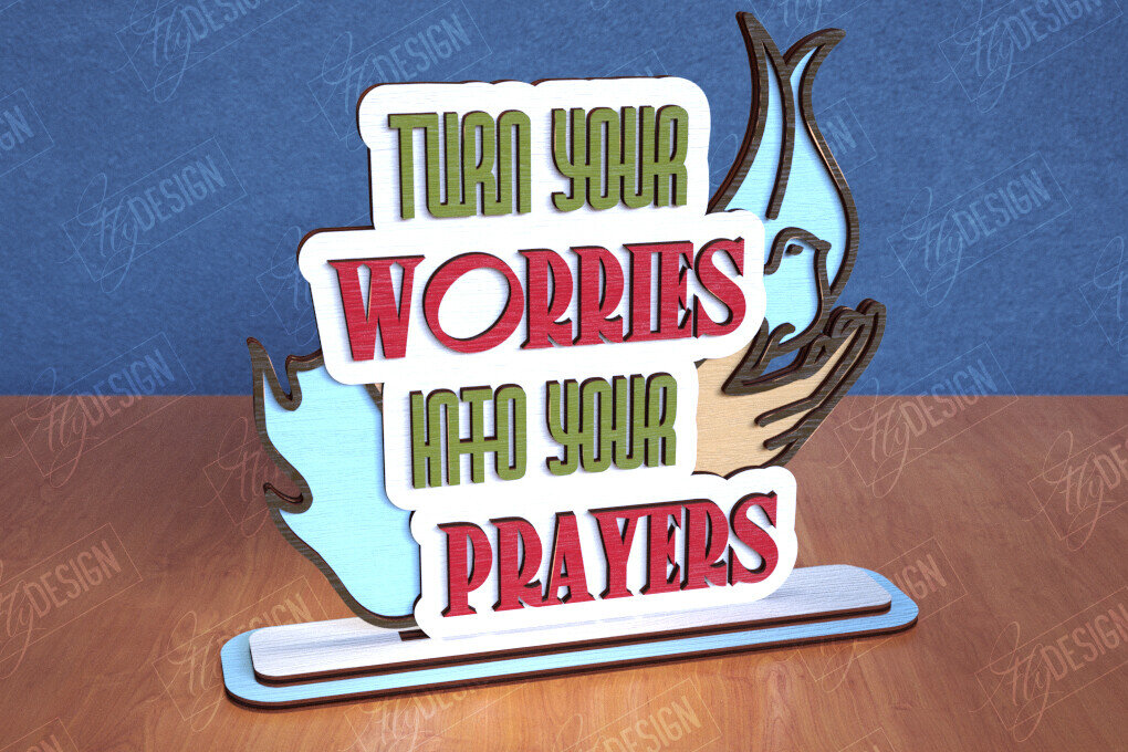 Intra απο ξύλο plywood 3mm-4mm πάχος Christian Stand | Χριστιανικό σημάδι Δίασταση 30x20 cm INTRAFABR-113925179 - Image 5