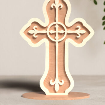 Intra απο ξύλο plywood 3mm-4mm πάχος Christian Standing Cross Cut  Δίασταση 30x20 cm INTRAFABR-119944711 - Image 6