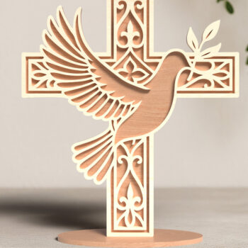 Intra απο ξύλο plywood 3mm-4mm πάχος Christian Standing Cross Cut  Δίασταση 30x20 cm INTRAFABR-119944711 - Image 9