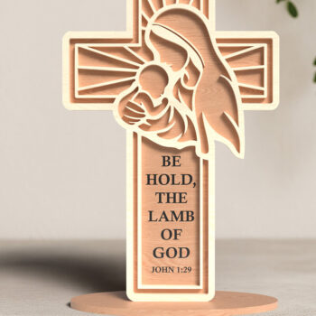 Intra απο ξύλο plywood 3mm-4mm πάχος Christian Standing Cross Cut  Δίασταση 30x20 cm INTRAFABR-119944711 - Image 10