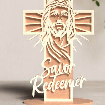 Intra απο ξύλο plywood 3mm-4mm πάχος Christian Standing Cross Cut  Δίασταση 30x20 cm INTRAFABR-119944711 - Image 11