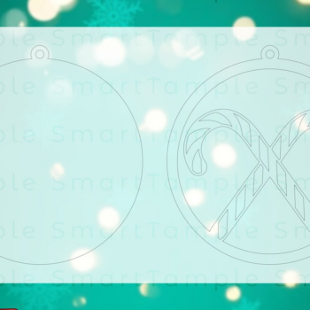 Intra απο ξύλο plywood 3mm-4mm πάχος Χριστουγεννιάτικο στολίδι 2 στρώσεων Δίασταση 8x8 cm INTRAFABR-83711330 - Image 1