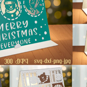 Intra απο ξύλο plywood 3mm-4mm πάχος Χριστουγεννιάτικη 3D γωνιακή δέσμη καρτών PaperCut Δίασταση 15x15 cm INTRAFABR-81240890
