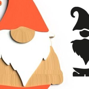 Intra απο ξύλο plywood 3mm-4mm πάχος Χριστουγεννιάτικο 3D Gnomes Cut Δίασταση 30x20 cm INTRAFABR-57495682