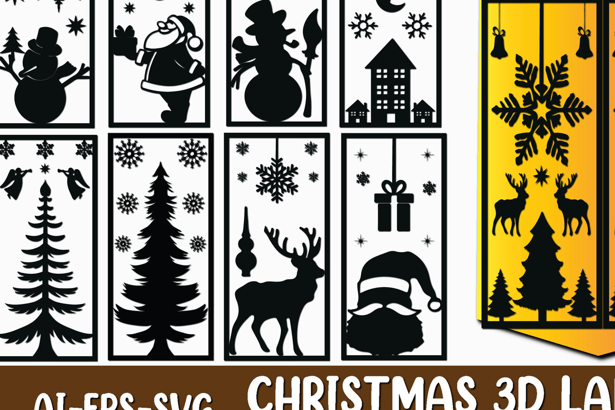 Intra απο ξύλο plywood 3mm-4mm πάχος Χριστουγεννιάτικο 3D Lantern Δίασταση 15x15 cm INTRAFABR-124877374