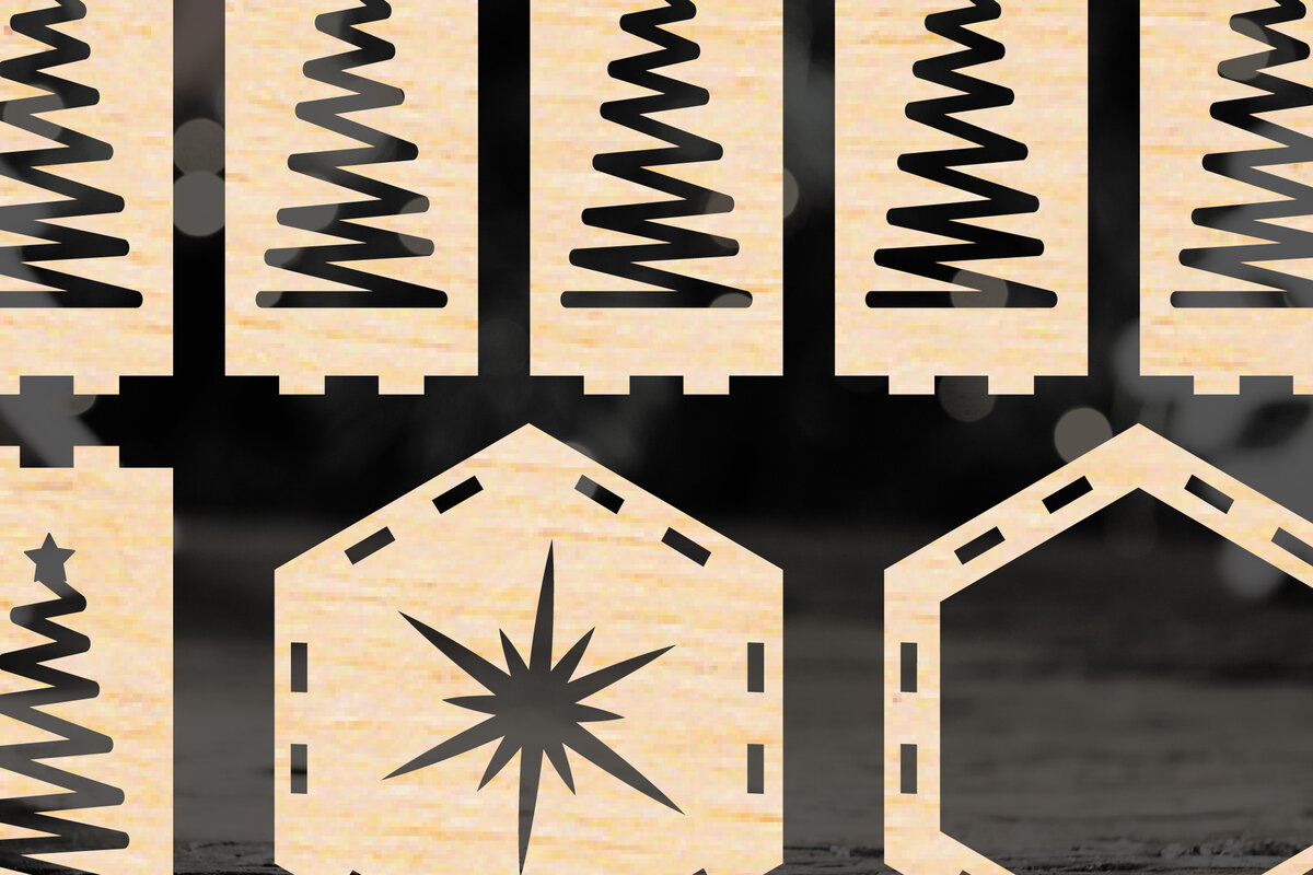 Intra απο ξύλο plywood 3mm-4mm πάχος Χριστουγεννιάτικο 3D Φανάρι Δίασταση 15x15 cm INTRAFABR-52076790