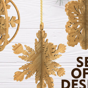 Intra απο ξύλο plywood 3mm-4mm πάχος ΧΡΙΣΤΟΥΓΕΝΝΙΑΤΙΚΑ 3D Snowflakes Cut  Δίασταση 4x4 cm INTRAFABR-20104986 - Image 1