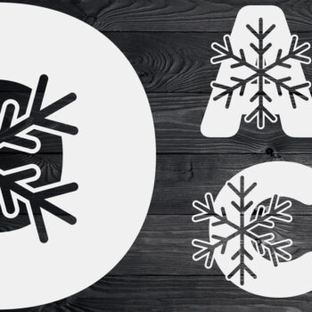 Intra απο ξύλο plywood 3mm-4mm πάχος Χριστουγεννιάτικο αλφάβητο Snowflake γράμματα Δίασταση 15x15 cm INTRAFABR-50283895 - Image 1