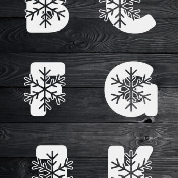 Intra απο ξύλο plywood 3mm-4mm πάχος Χριστουγεννιάτικο αλφάβητο Snowflake γράμματα Δίασταση 15x15 cm INTRAFABR-50283895 - Image 3