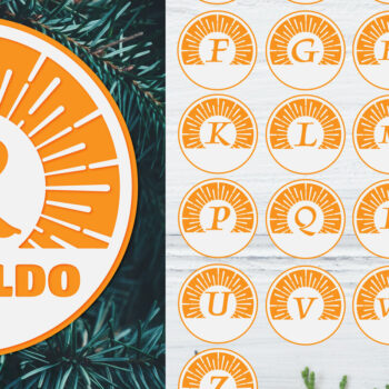 Intra απο ξύλο plywood 3mm-4mm πάχος Χριστουγεννιάτικο αλφάβητο Στρογγυλό στολίδι Δίασταση 20x30 cm INTRAFABR-81132156 - Image 1