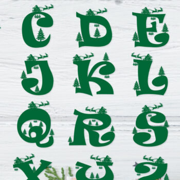 Intra απο ξύλο plywood 3mm-4mm πάχος Χριστουγεννιάτικο αλφάβητο Στρογγυλό στολίδι Δίασταση 20x30 cm INTRAFABR-81444472 - Image 1