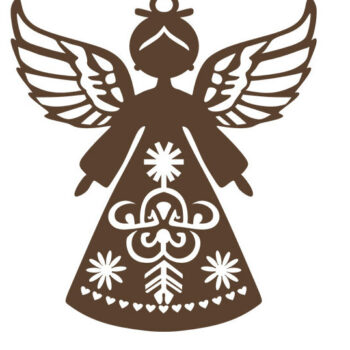 Intra απο ξύλο plywood 3mm-4mm πάχος Χριστουγεννιάτικο άγγελο λέιζερ και κοπή χαρτιού Δίασταση 4x4 cm INTRAFABR-108662379 - Image 3